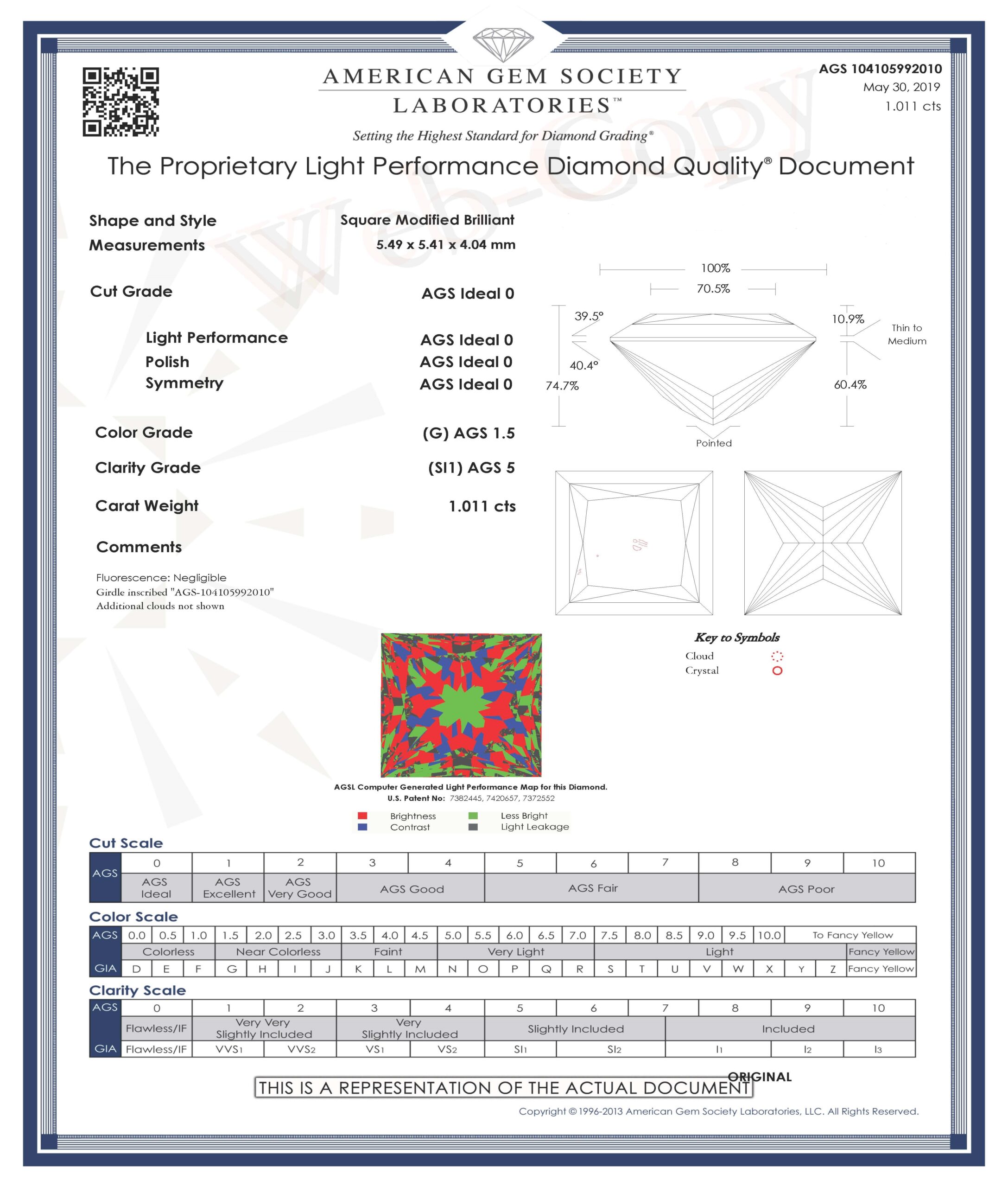 Hướng dẫn mua nhẫn đính hôn và Kim Cương mài cắt kiểu Princess 3 kim cương princess cut chứng nhận của AGSL