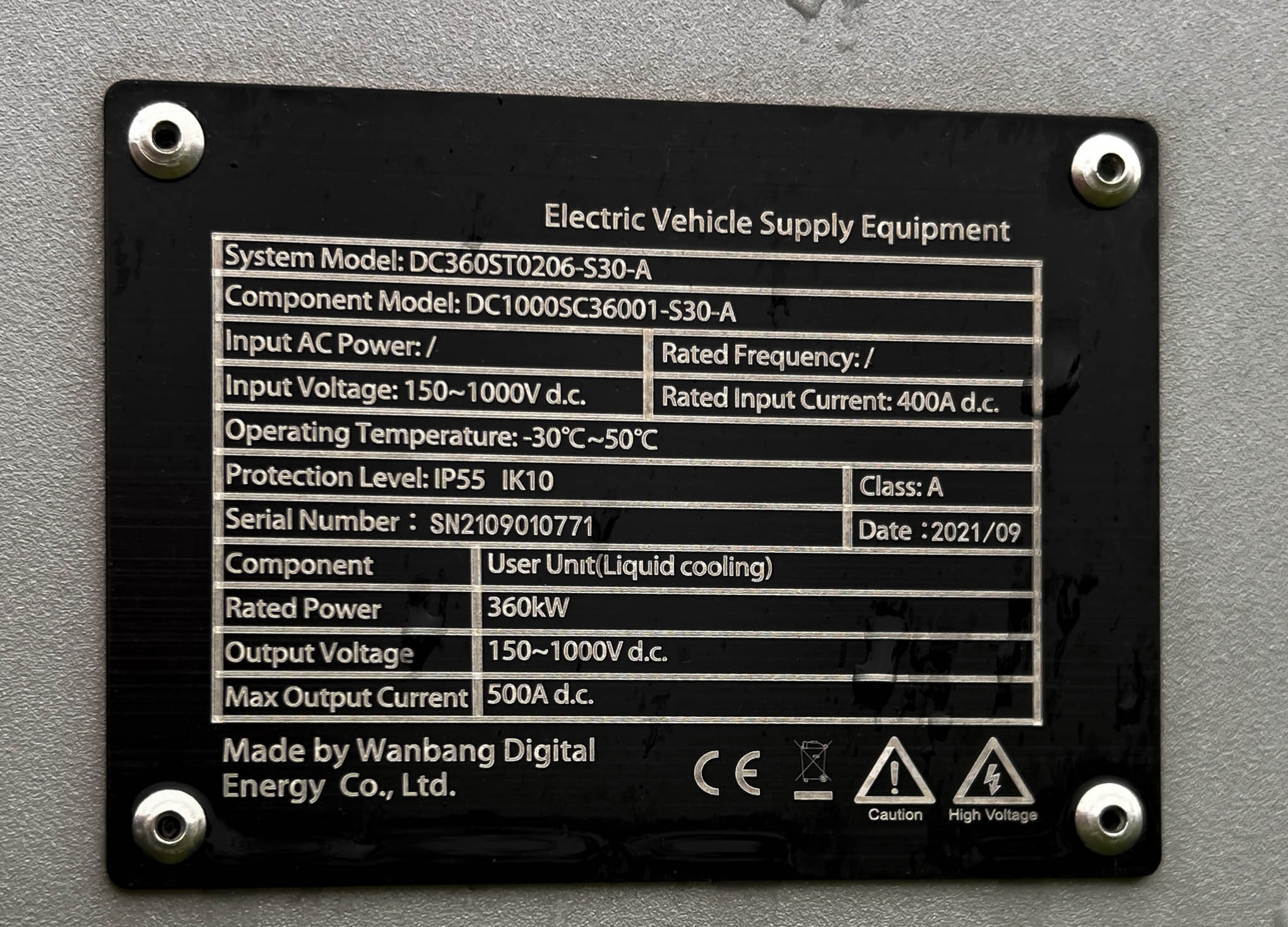 thông số trụ sạc xe điện