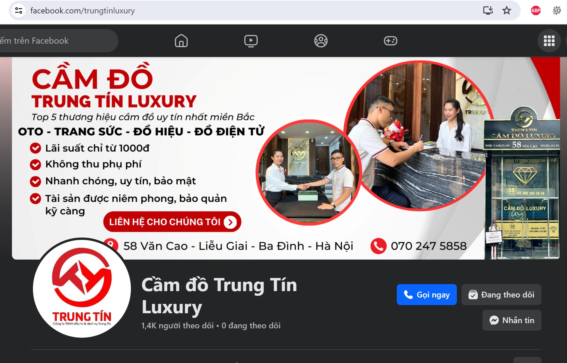 Fanpage của Trung Tín Luxury