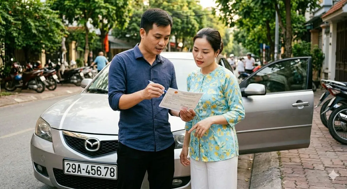 cầm ô tô không chính chủ - kiểm tra giấy tờ xe tại Trung Tín