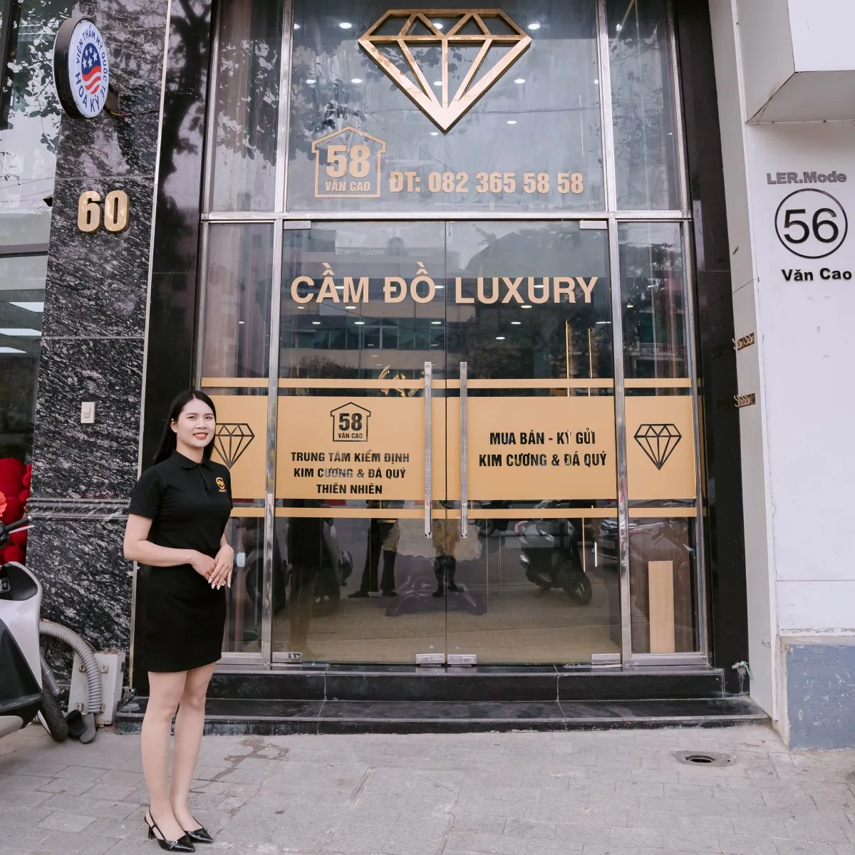 Mặt tiền Cầm Đồ Trung Tín Luxury 58 Văn Cao Hà Nội