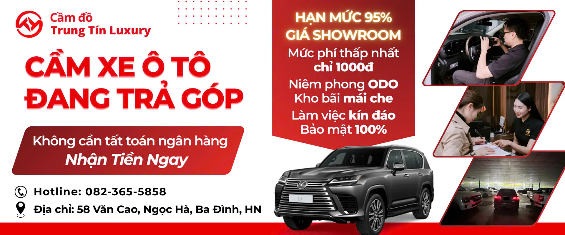 Cầm Đồ Trung Tín Luxury | Cầm Ô Tô - Sổ Đỏ - Tài Sản Giá Trị Cao | 58 Văn Cao, Ngọc Hà, Ba Đình, Hà Nội